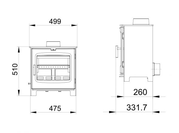 Woodford Chadwick 5 Wood Burning / Multifuel Ecodesign Stove - Image 3