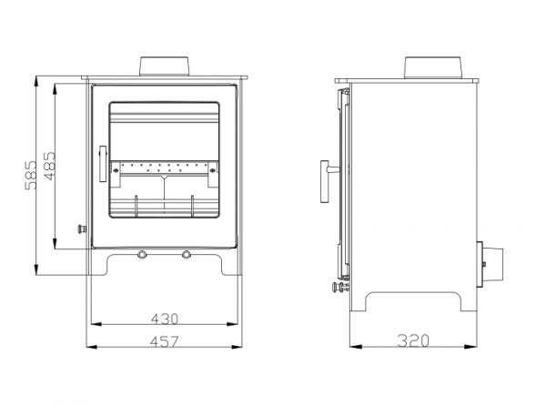 Woodford Lowry 5X Wood Burning / Multifuel Ecodesign Stove - Image 4