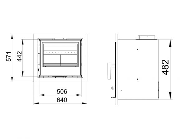 The Woodford Lovell C500 Wood Burning/ Multifuel Ecodesign Inset Stove - Image 3
