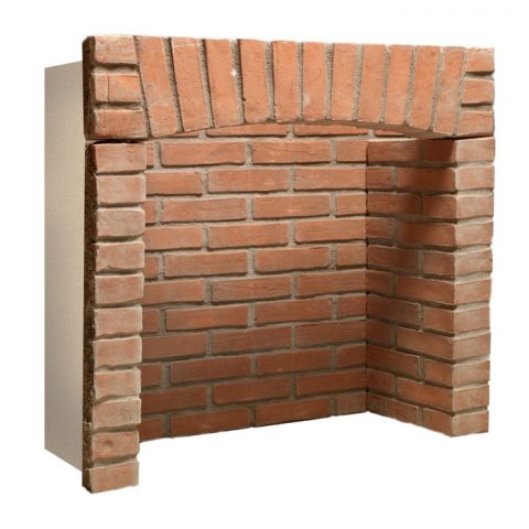 4 Piece Rustic Brick fireplace chamber