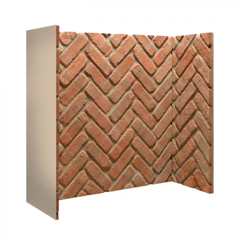 Herringbone Brick Fireplace Chamber