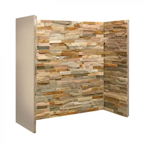Oyster Staggered Slate fireplace chamber