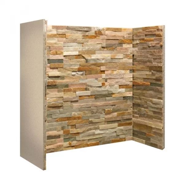 Oyster Staggered Slate fireplace chamber
