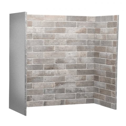 Iced Grey Fireplace Chamber