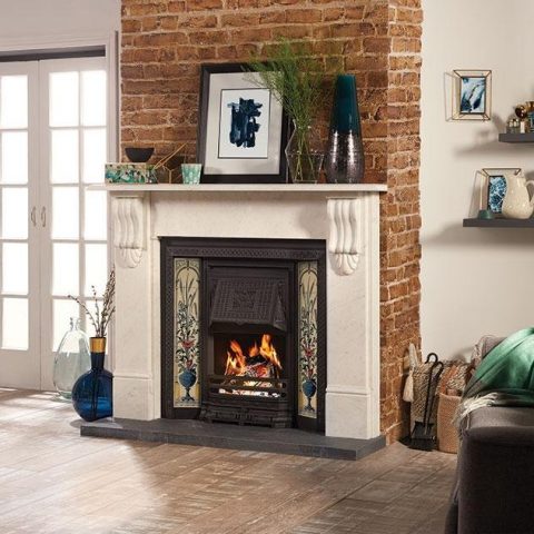 Victorian Tiled Convector Fireplace
